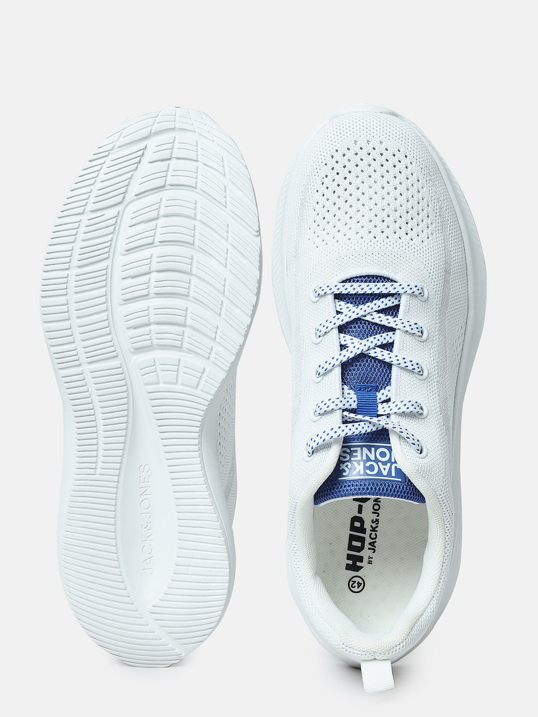 White Lace-Up Sneakers