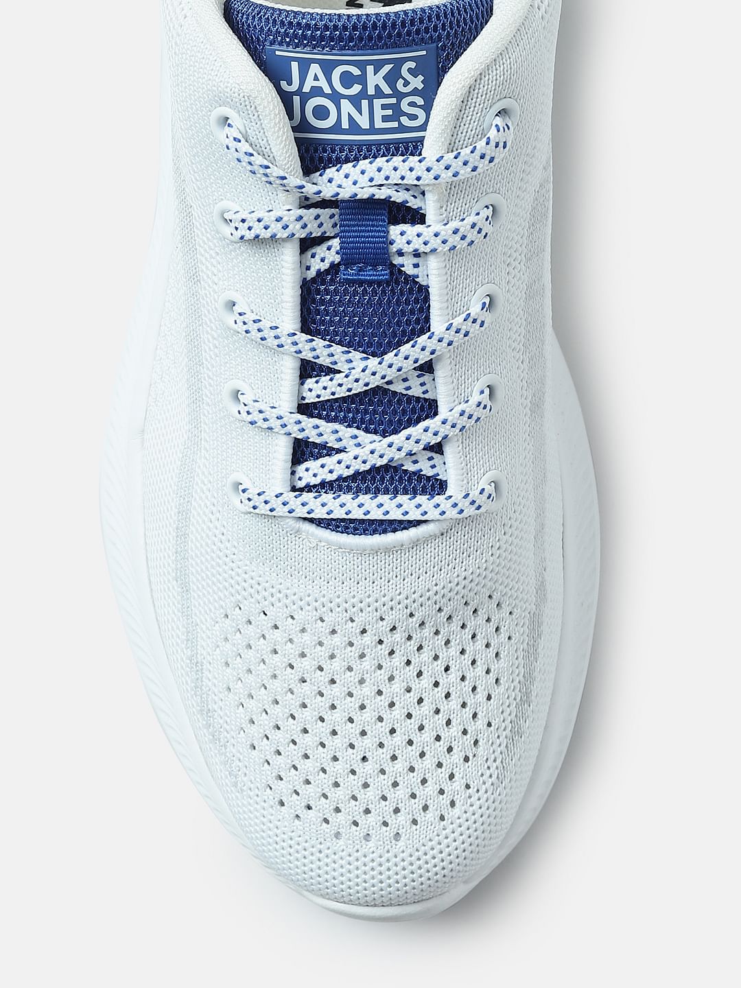 White Lace-Up Sneakers