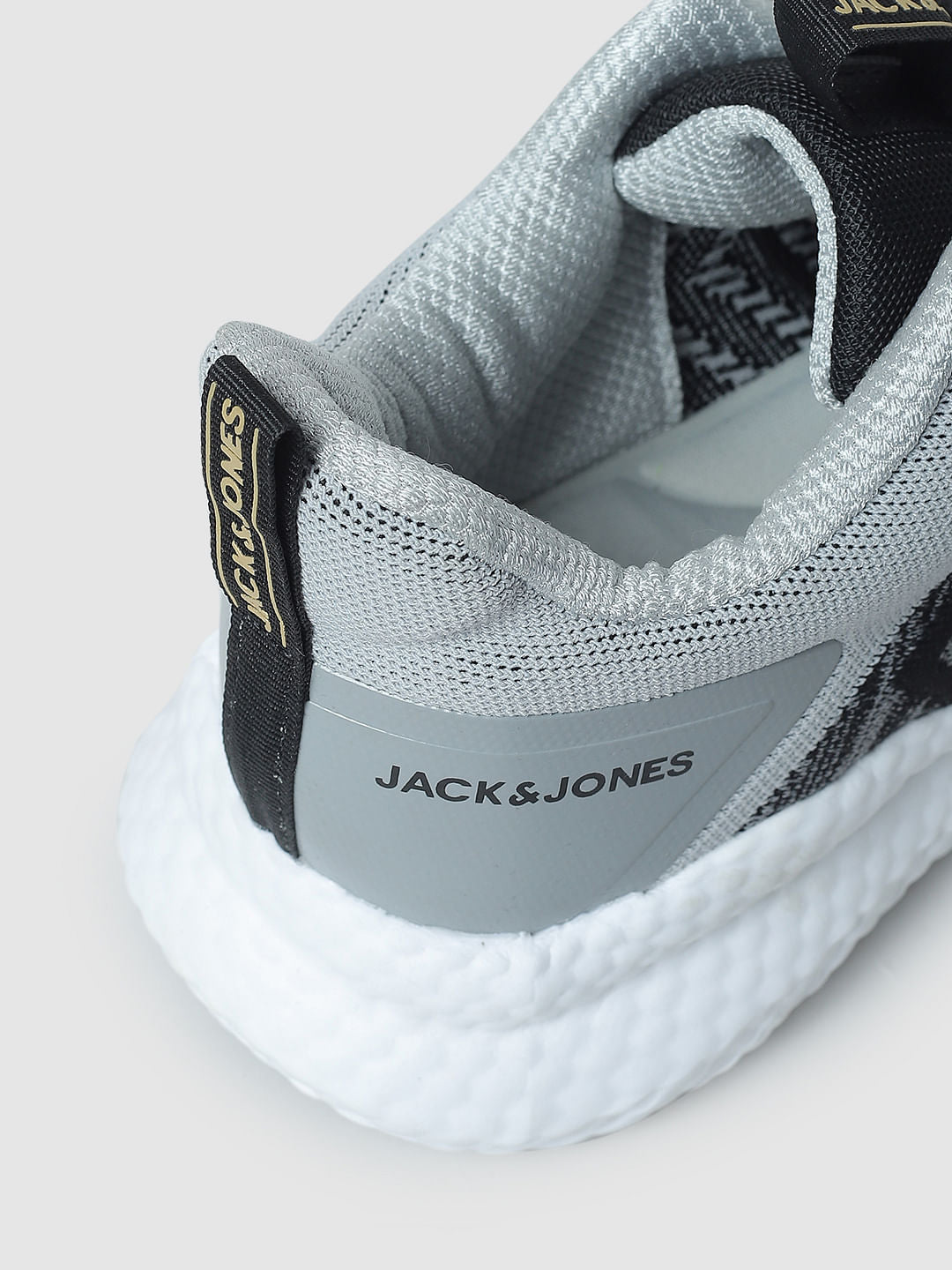 Black Mesh Detail Lace-Up Sneakers