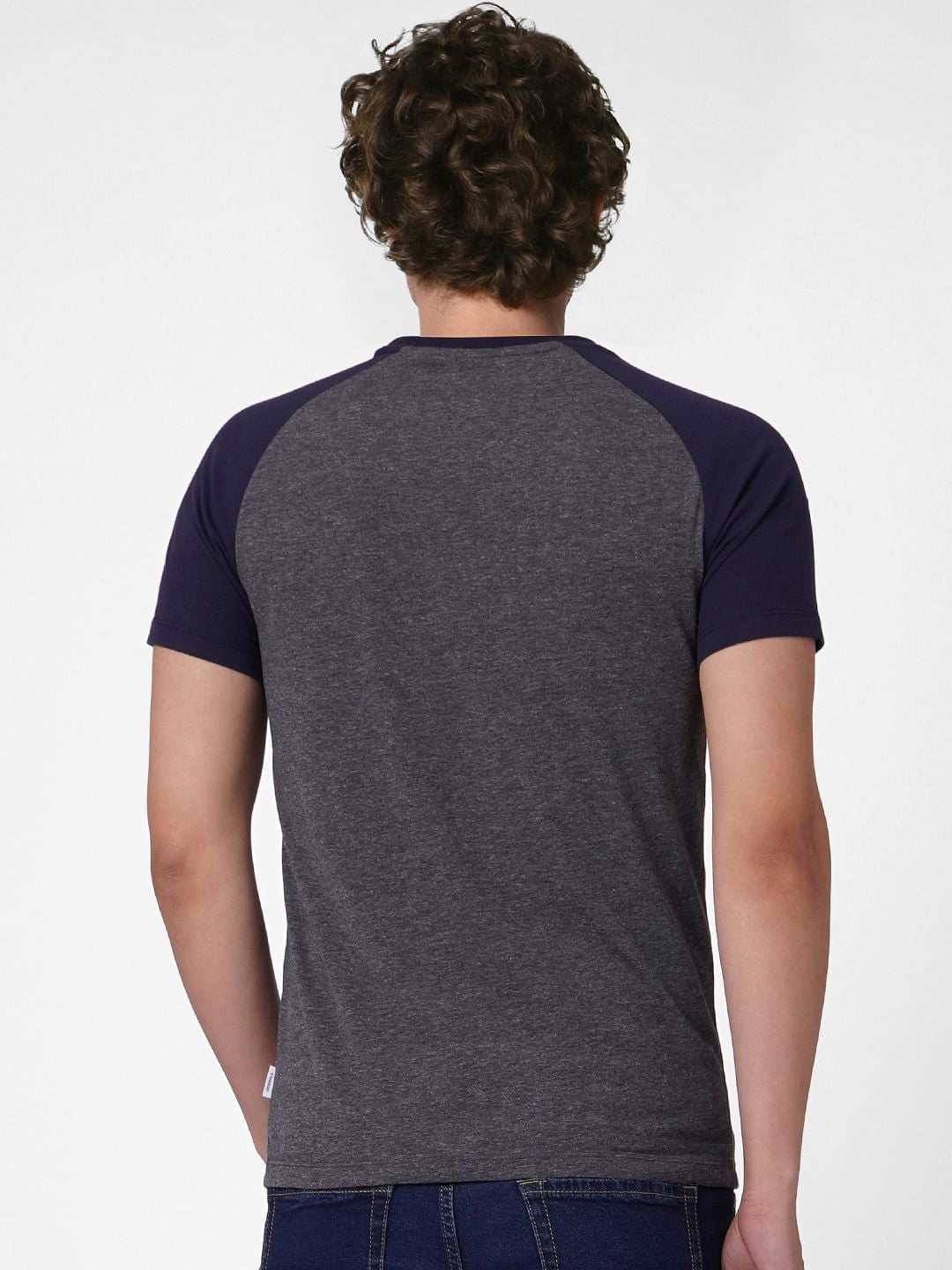 Grey Logo Print Crew Neck T-shirt