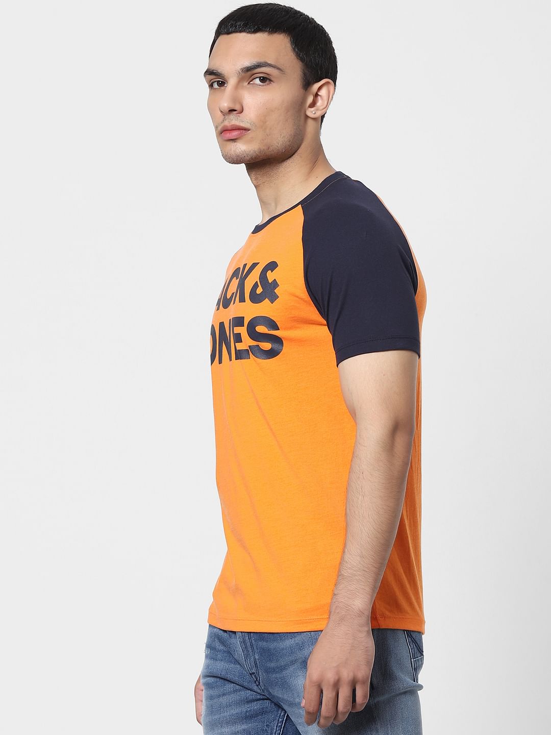 Grey Logo Print Crew Neck T-shirt
