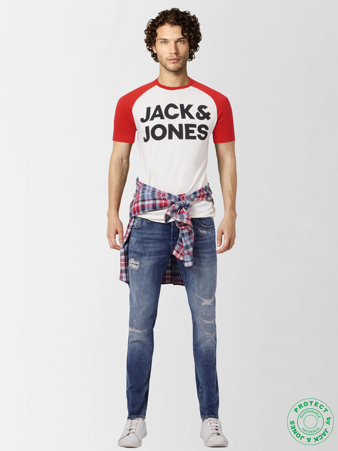 Grey Logo Print Crew Neck T-shirt