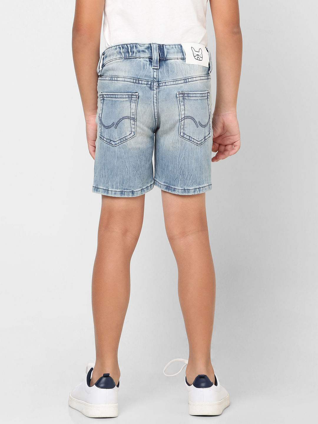 Boys Blue Mid Rise Denim Shorts