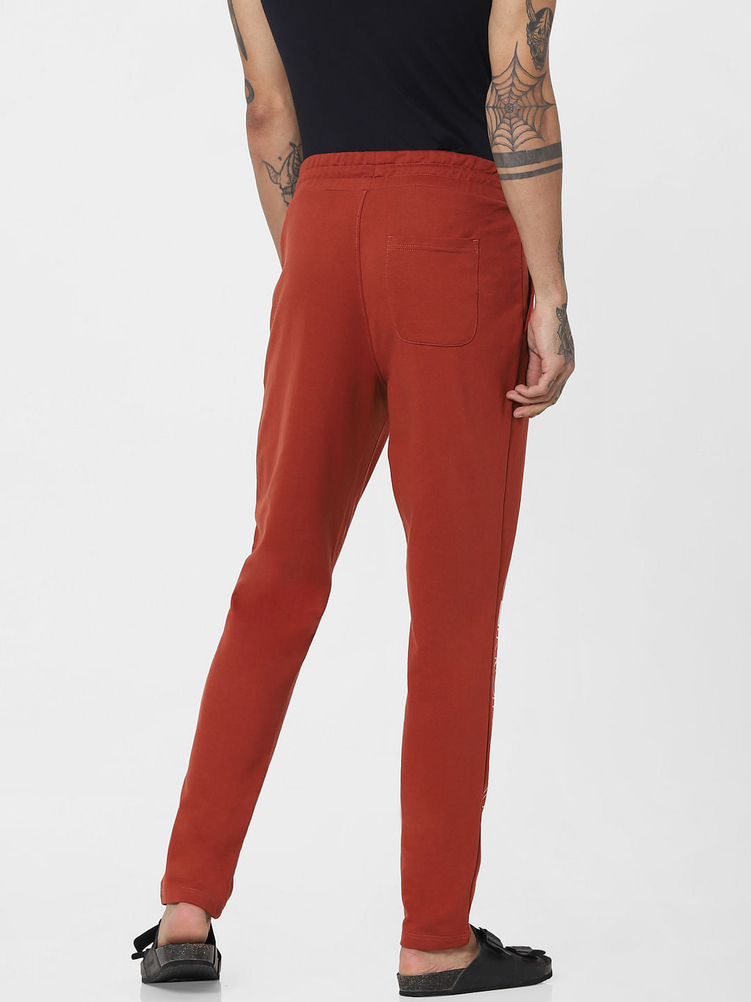 Brick Red Mid Rise Sweatpants