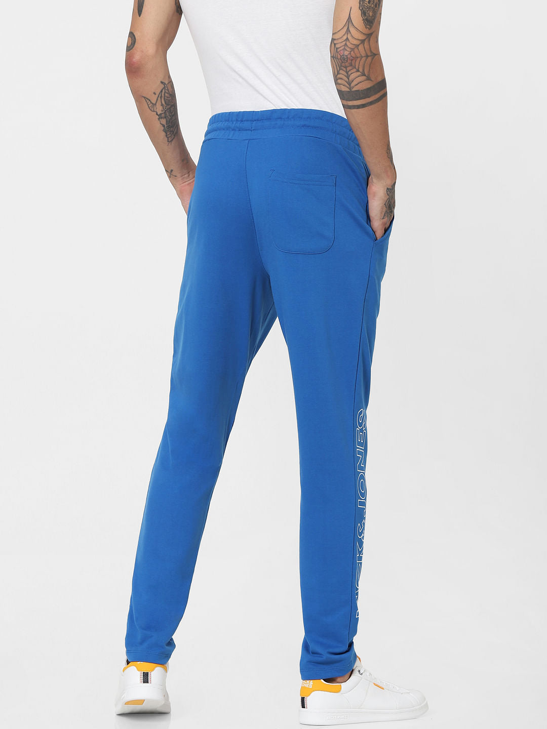 Blue Mid Rise Sweatpants