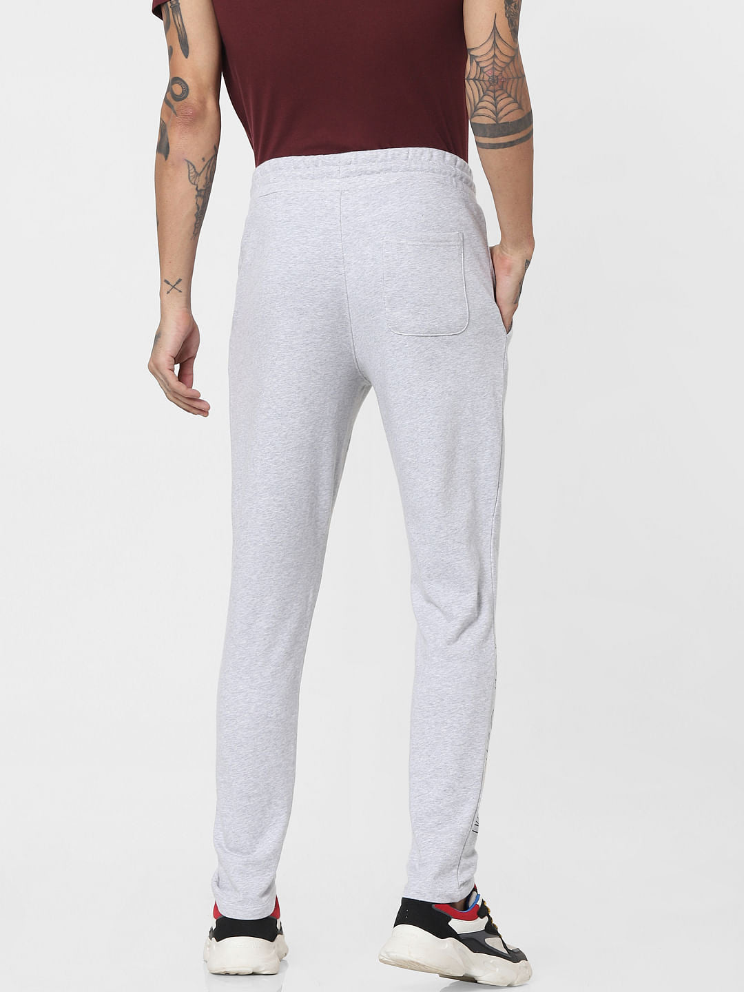 Grey Mid Rise Sweatpants