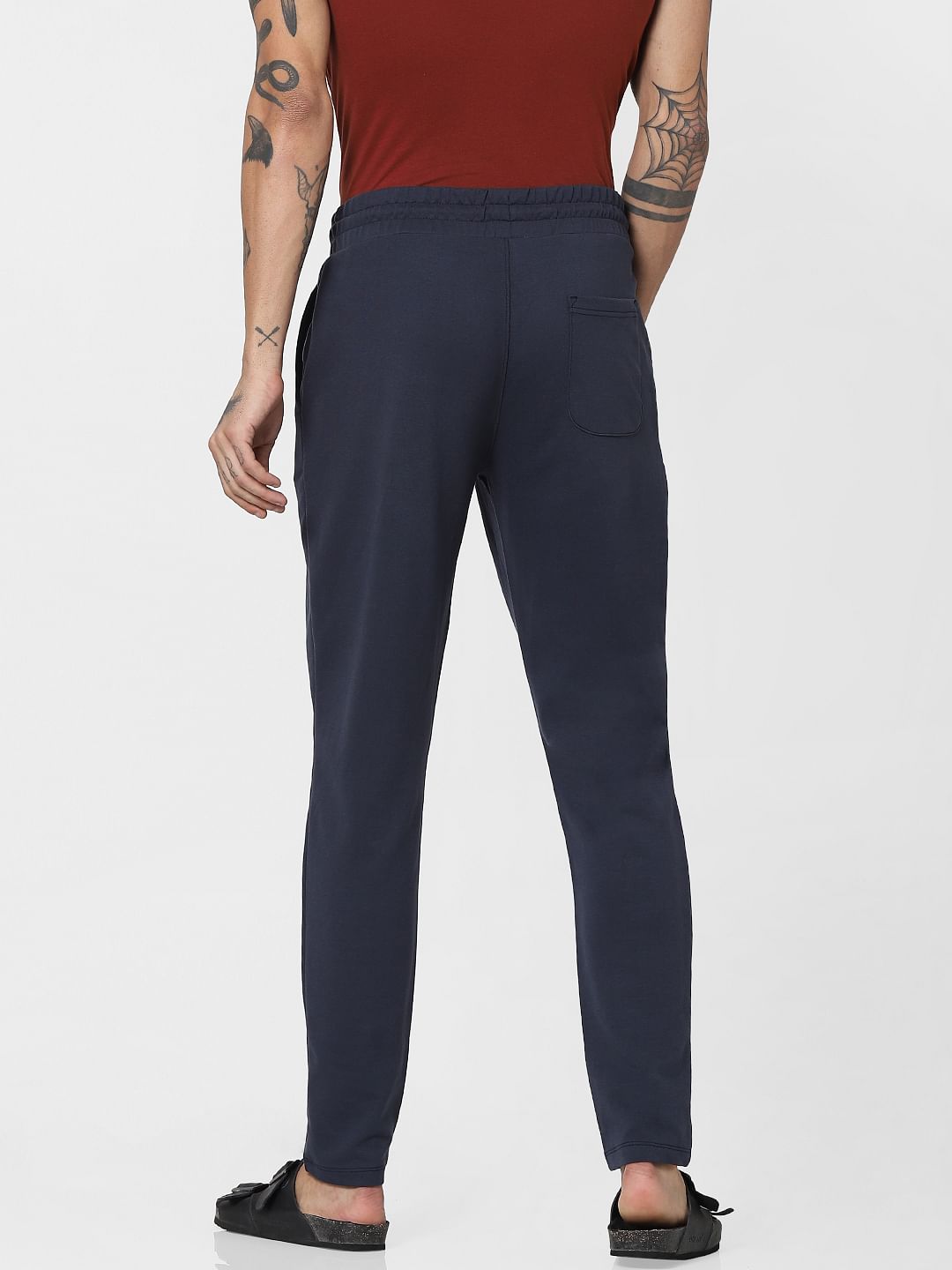 Blue Mid Rise Sweatpants