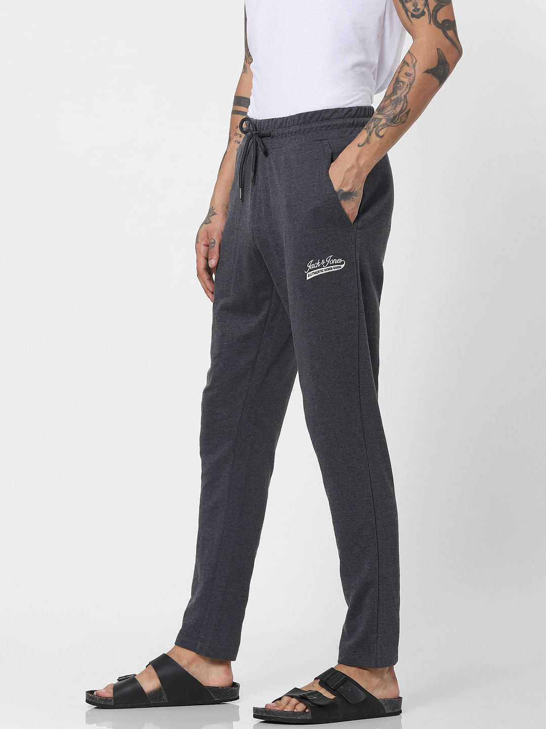 Dark Grey Mid Rise Sweatpants