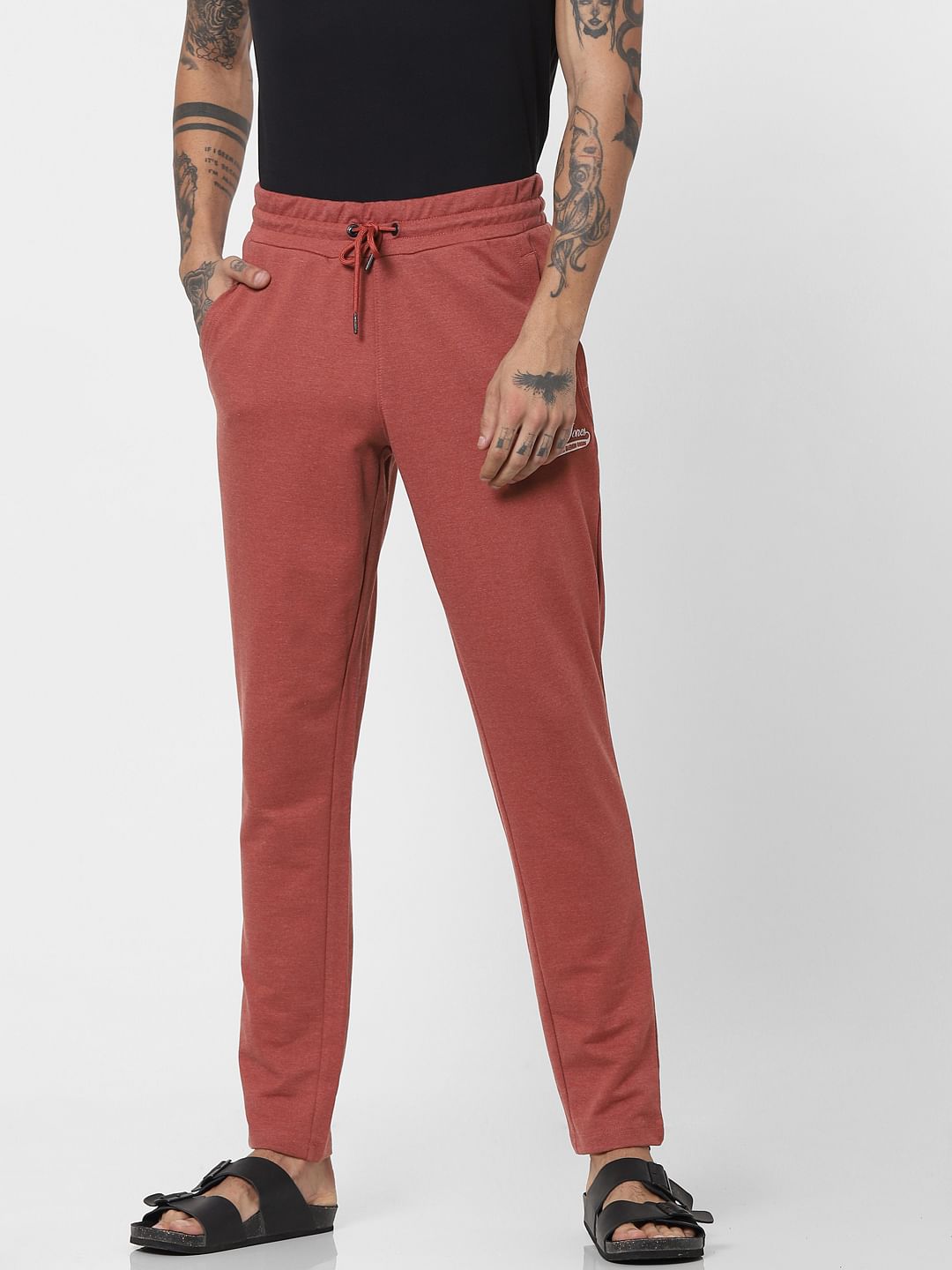 Red Mid Rise Sweatpants