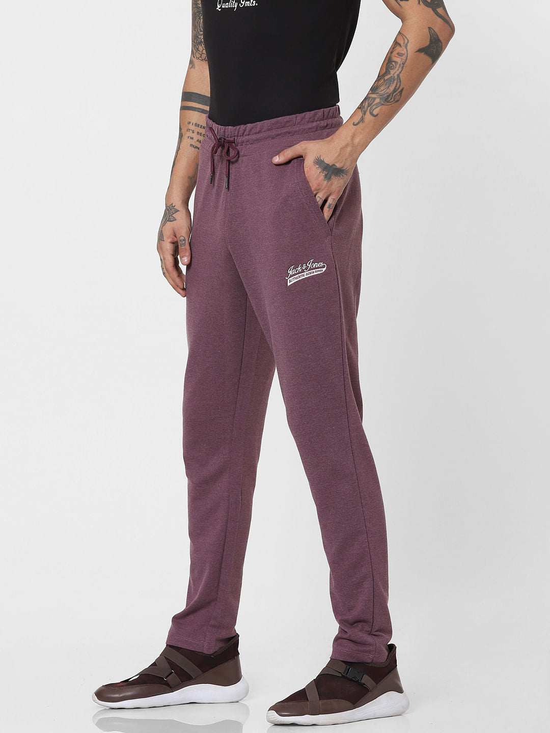 Mauve Mid Rise Sweatpants