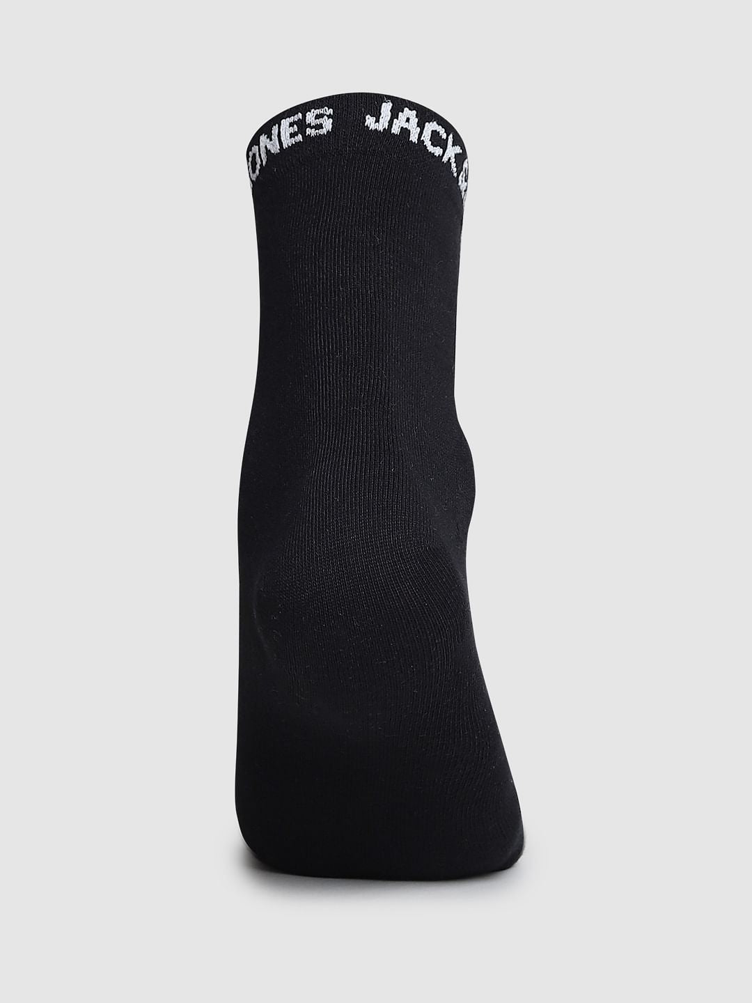 Pack Of 3 Solid Mid-Length Socks - White, Black & Grey