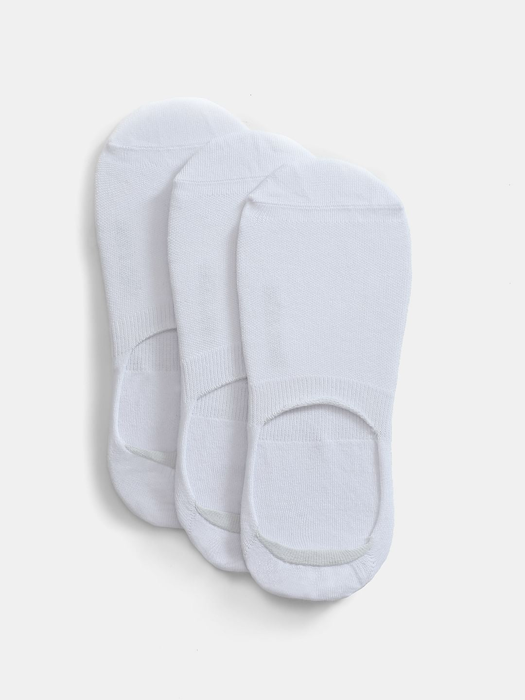 Pack of 3 White No-Show Socks