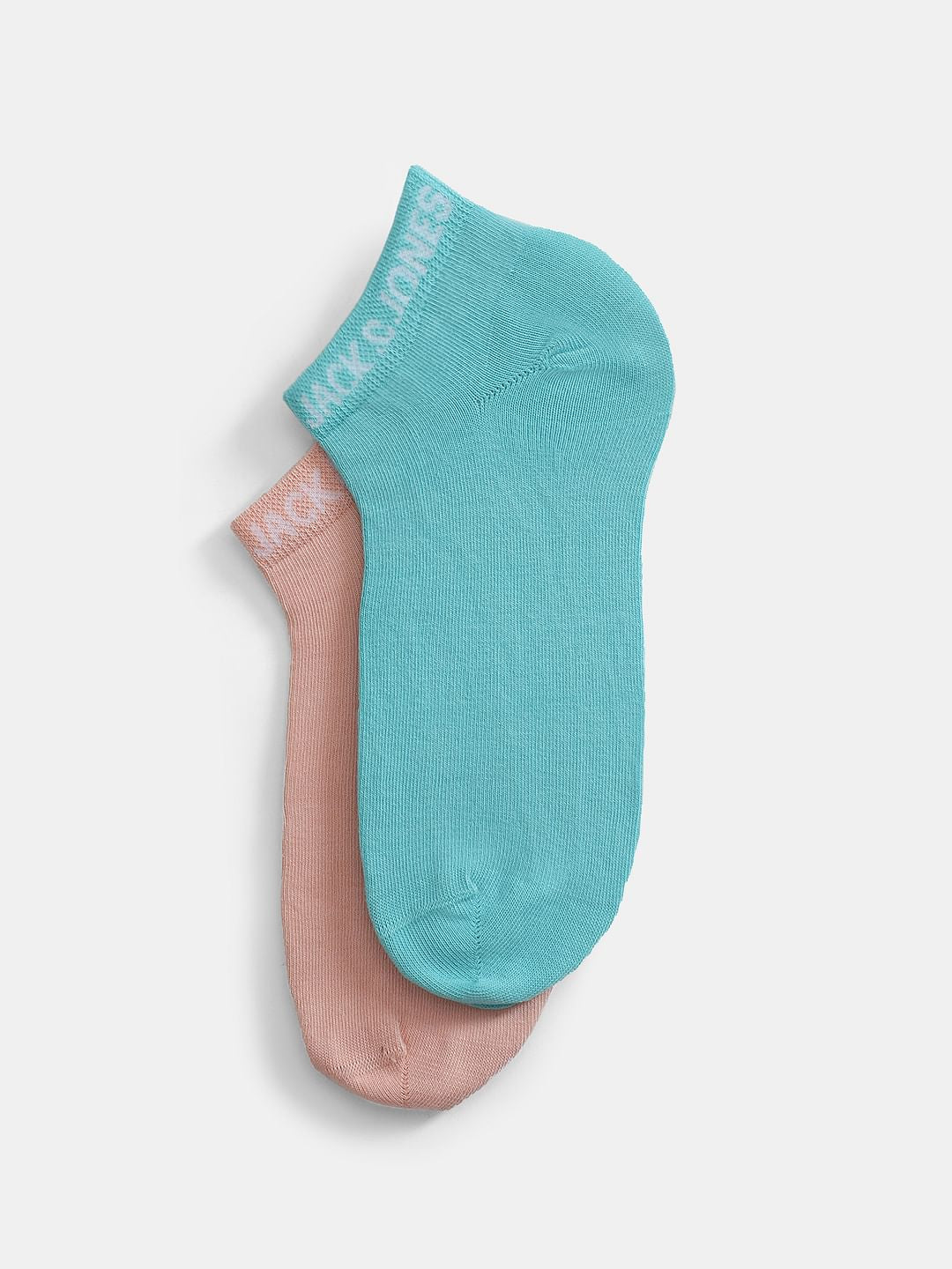 Pack of 2 Solid Ankle Length Socks - Light Pink & Green