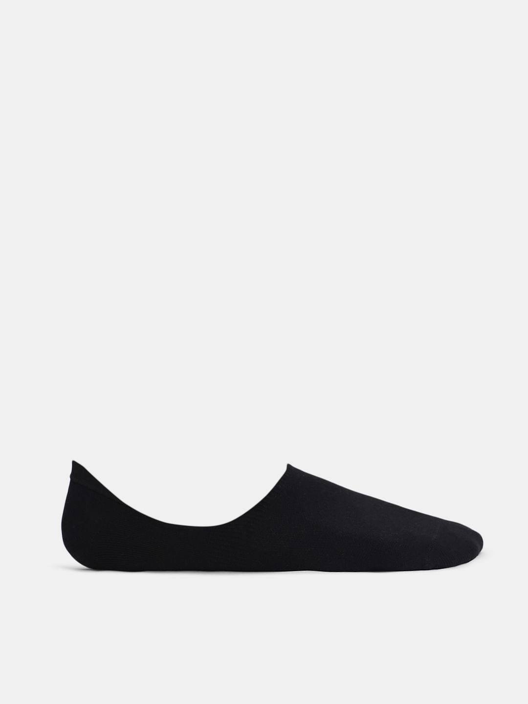 Pack Of 3 White No Show Socks - Grey, White & Black