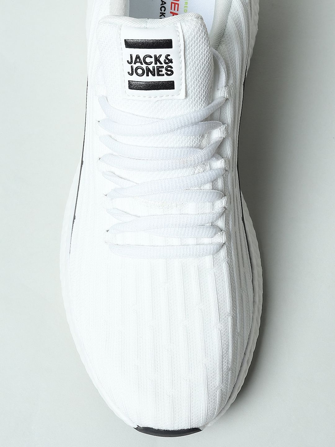 White Colourblocked Sneakers