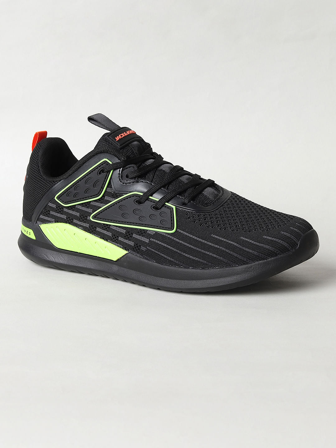 Black & Neon Green Sneakers