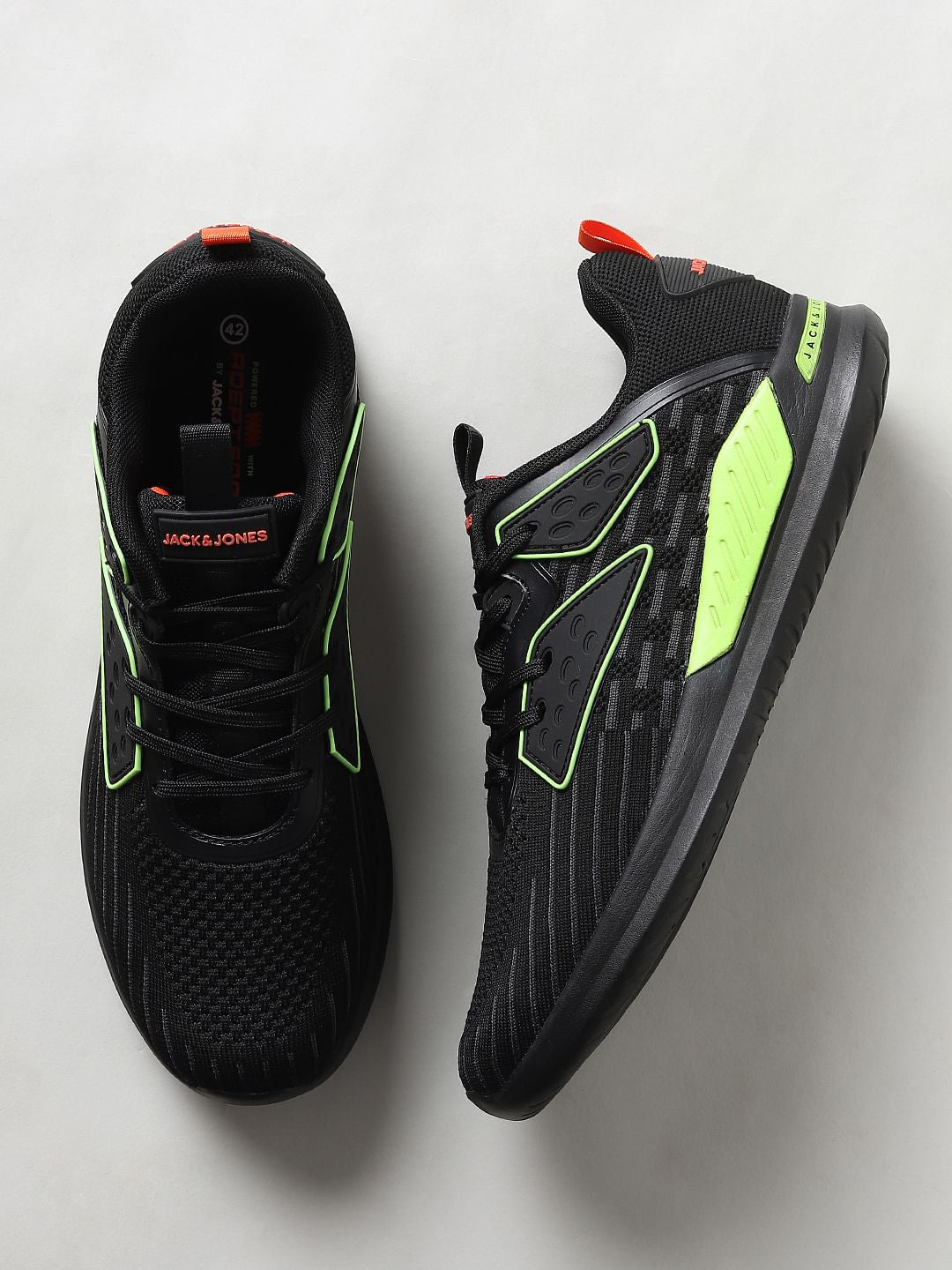 Black & Neon Green Sneakers