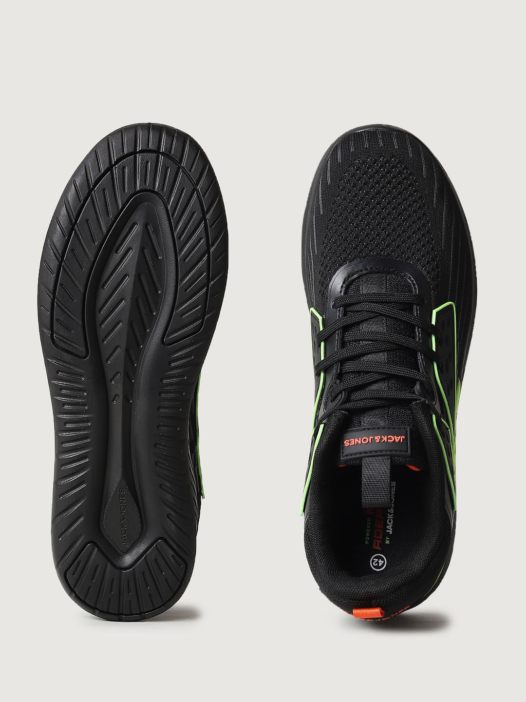 Black & Neon Green Sneakers