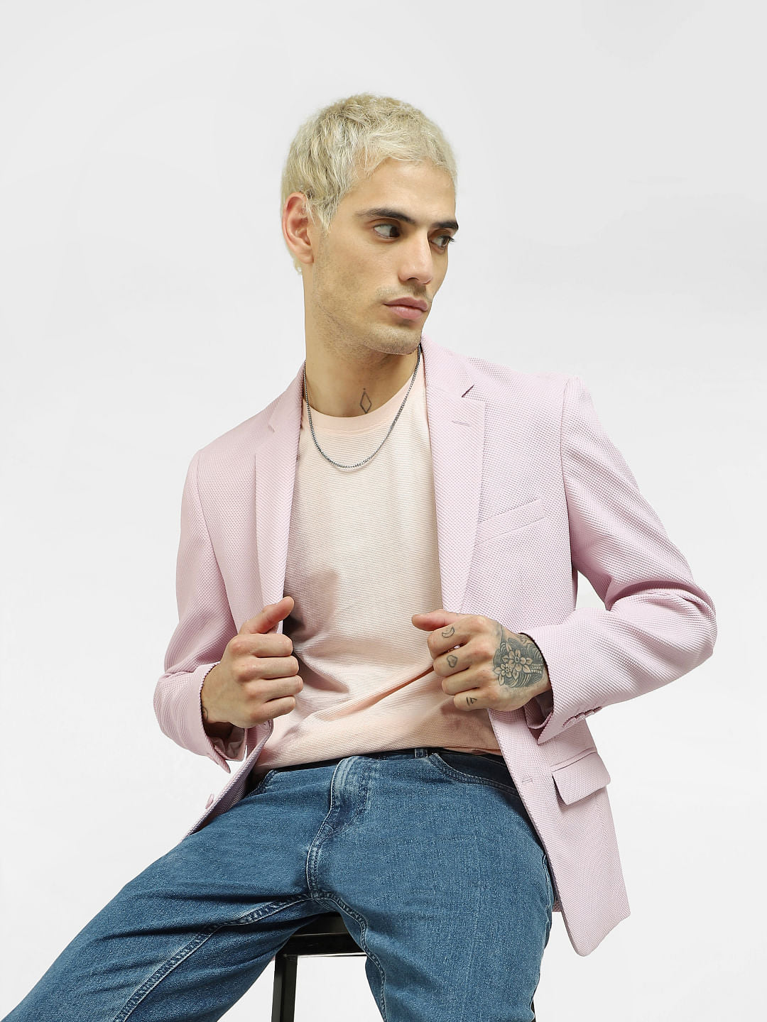 Lilac Double Button Blazer