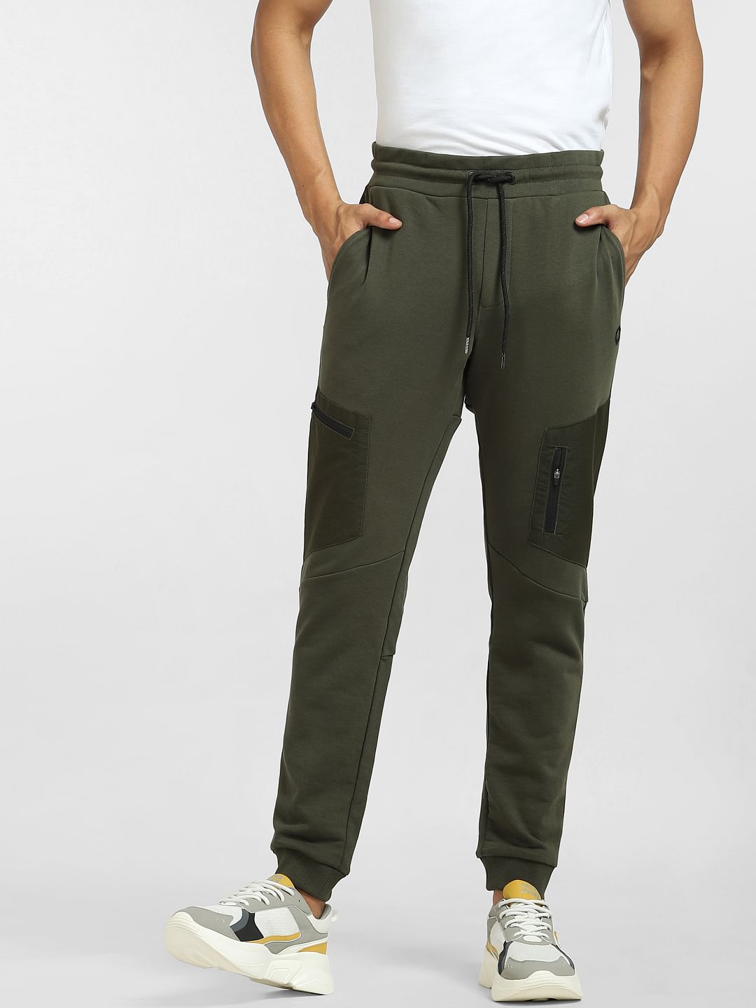 Green Mid Rise Cargo Sweatpants