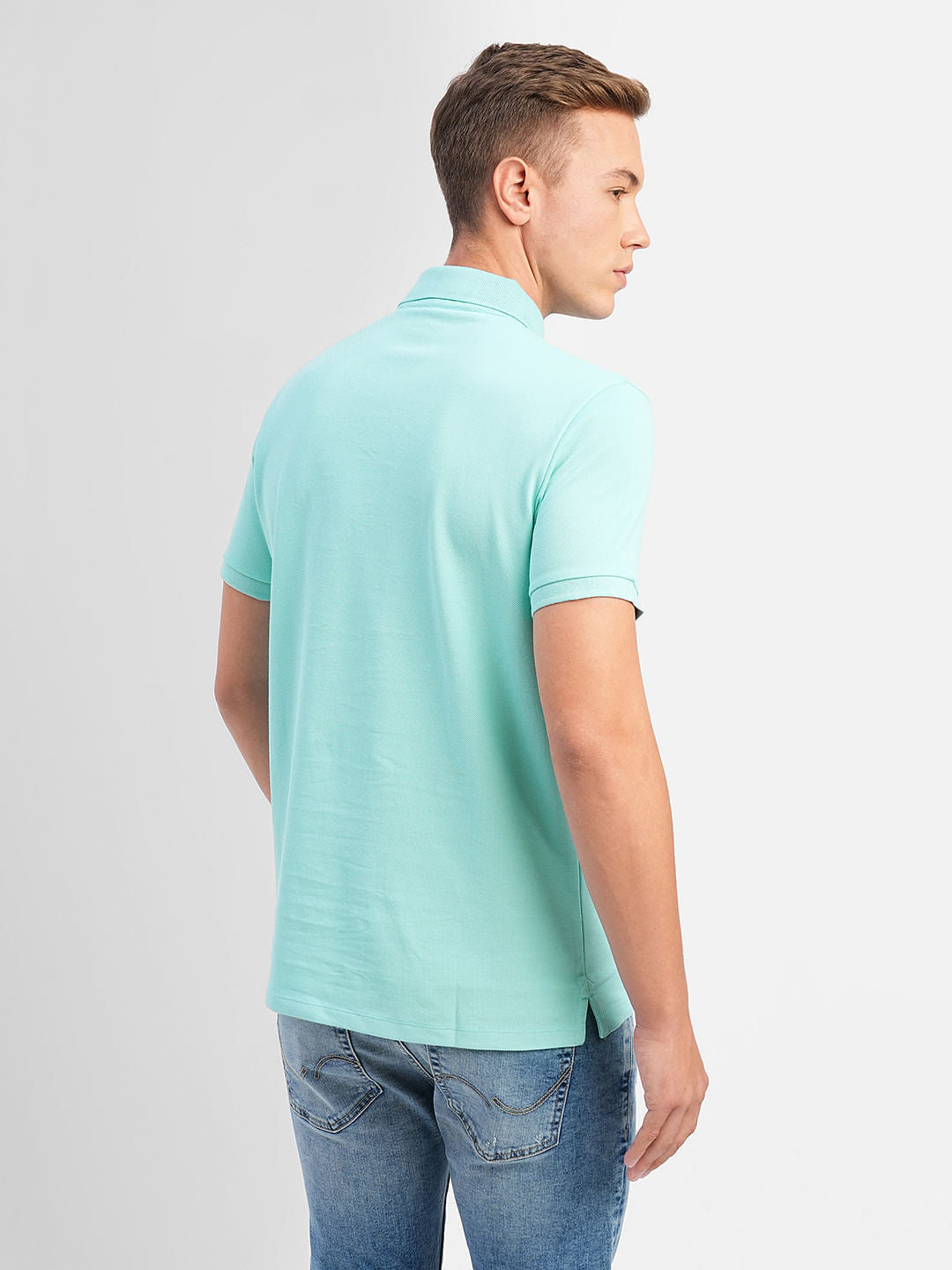 Blue Polo Neck T-shirt