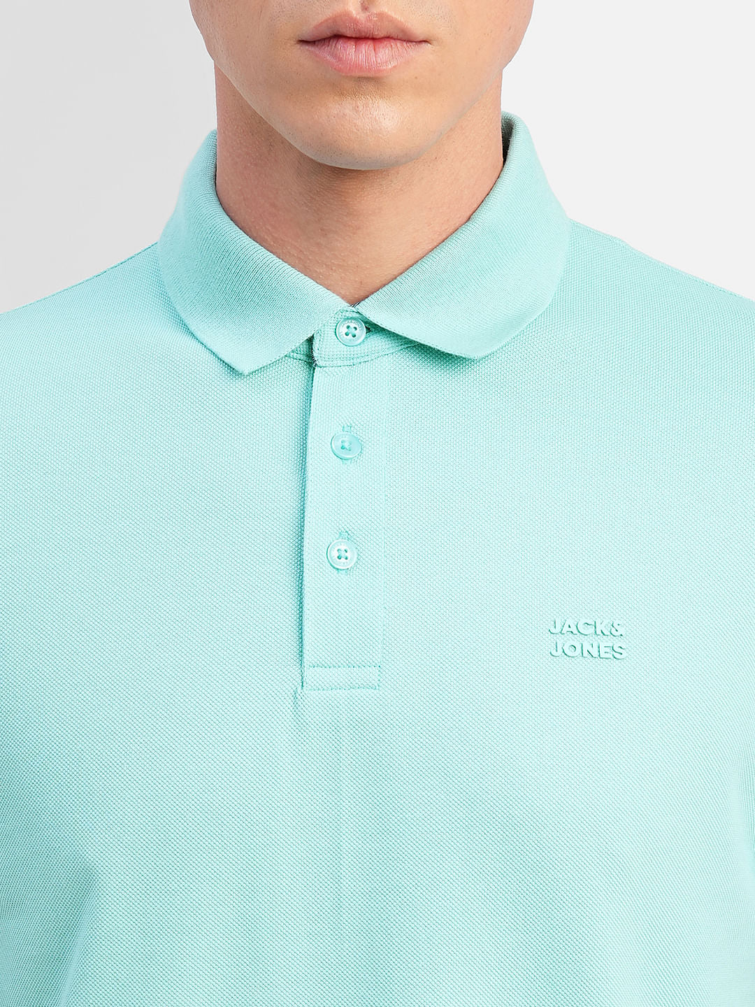 Blue Polo Neck T-shirt