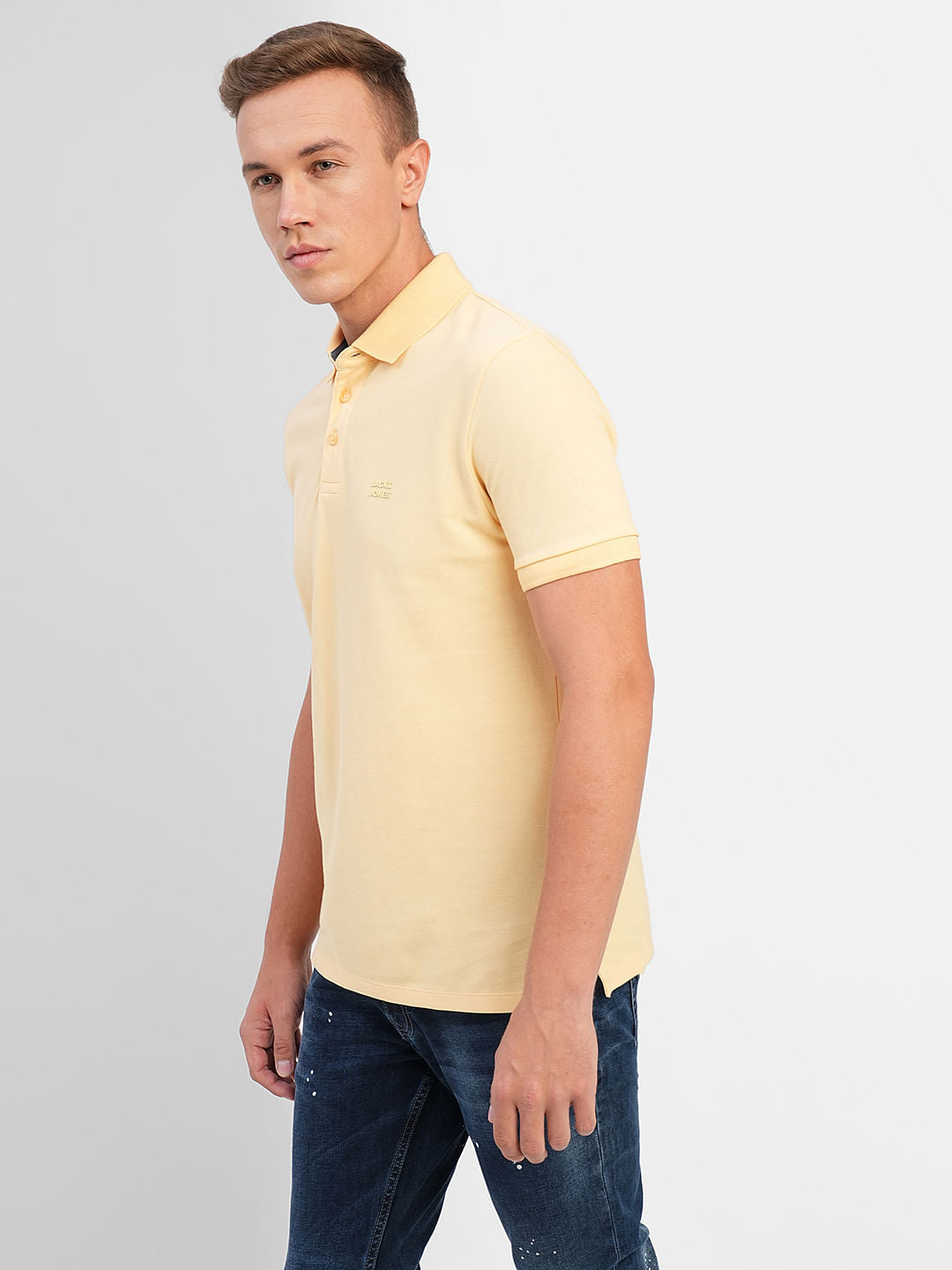 Yellow Polo Neck T-shirt
