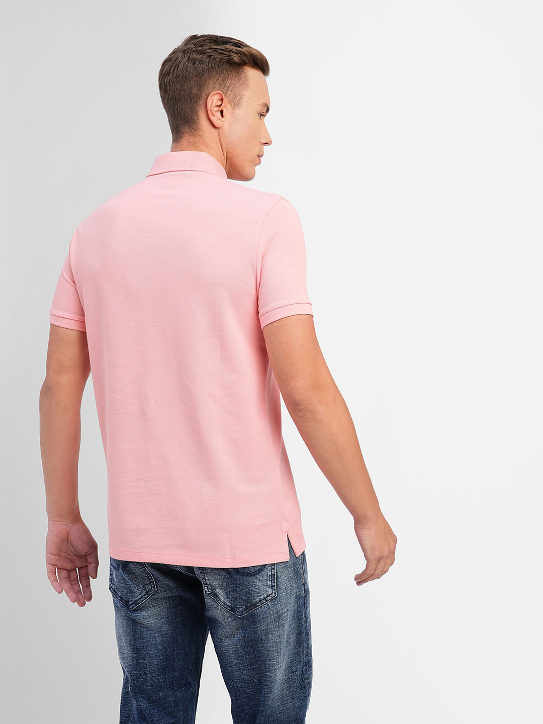 Pink Polo Neck T-shirt