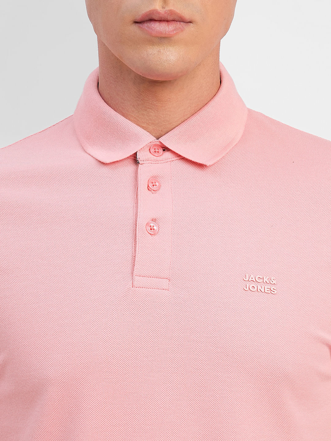 Pink Polo Neck T-shirt