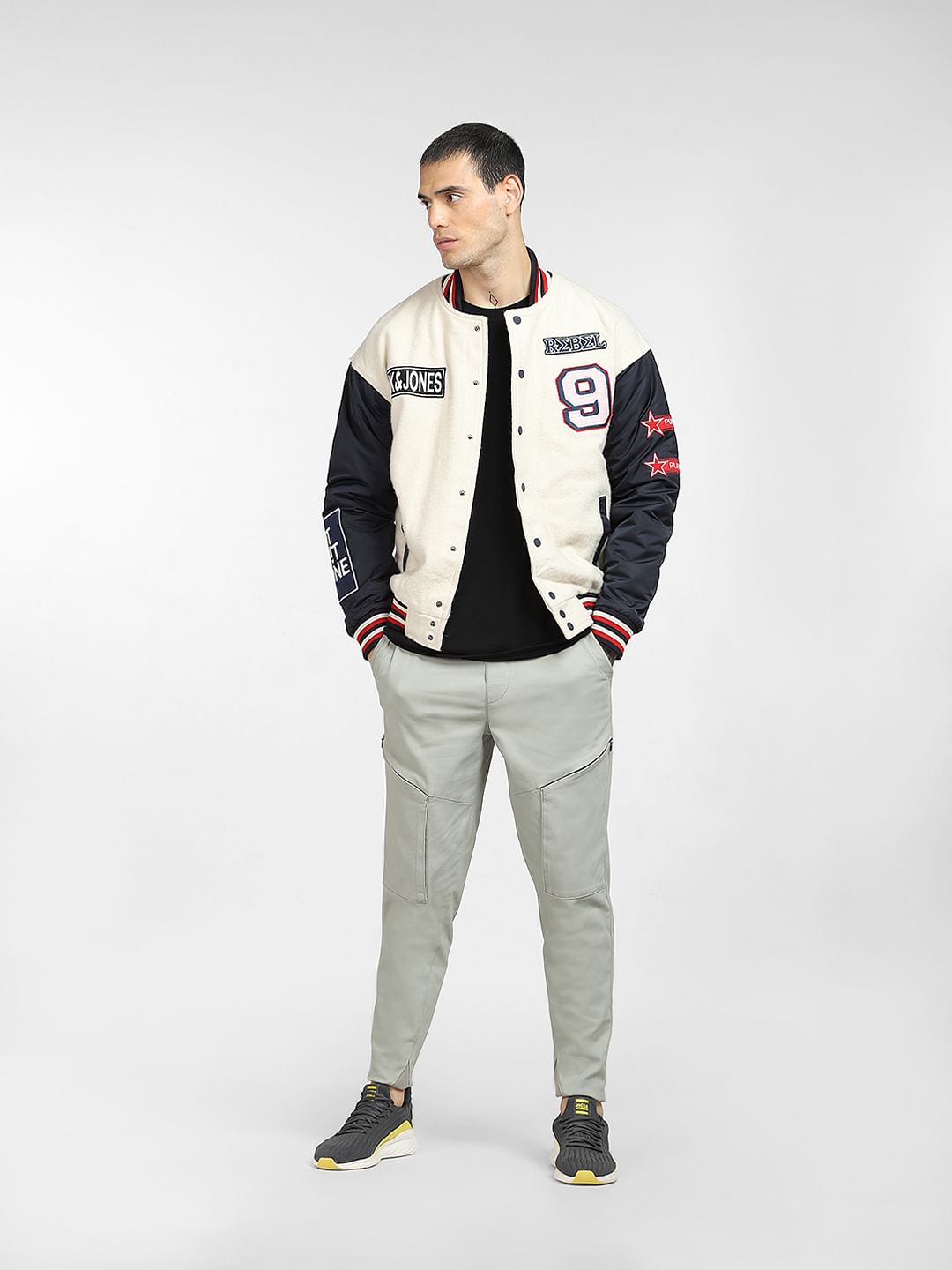 6 Pocket Slim Fit Cargos - Grey