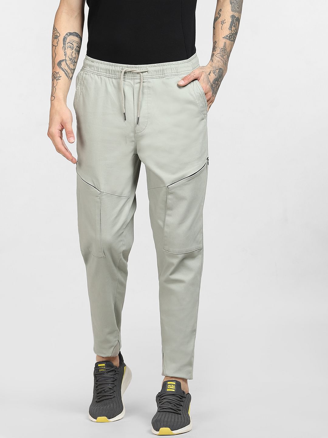 6 Pocket Slim Fit Cargos - Grey