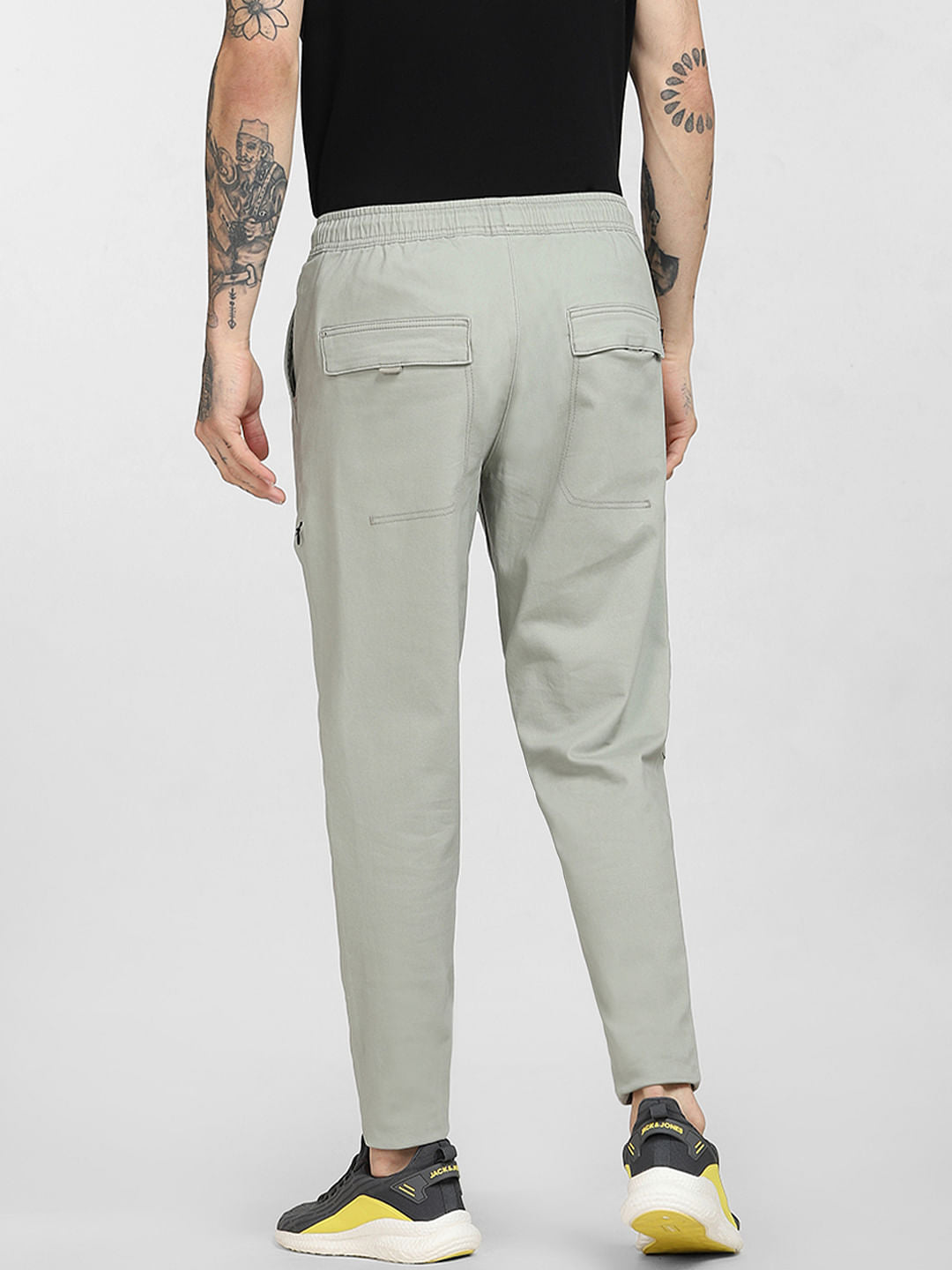 6 Pocket Slim Fit Cargos - Grey
