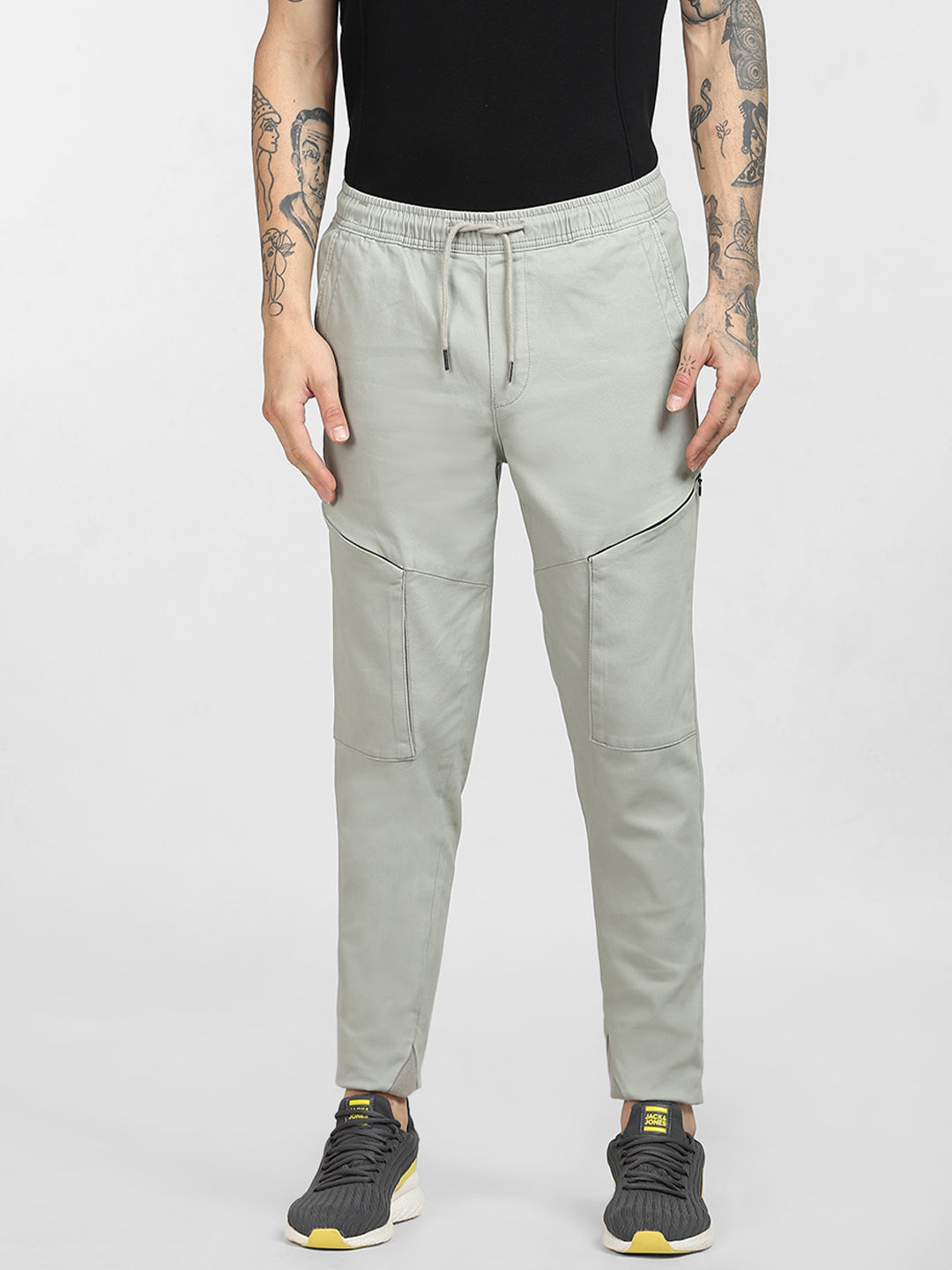 6 Pocket Slim Fit Cargos - Grey