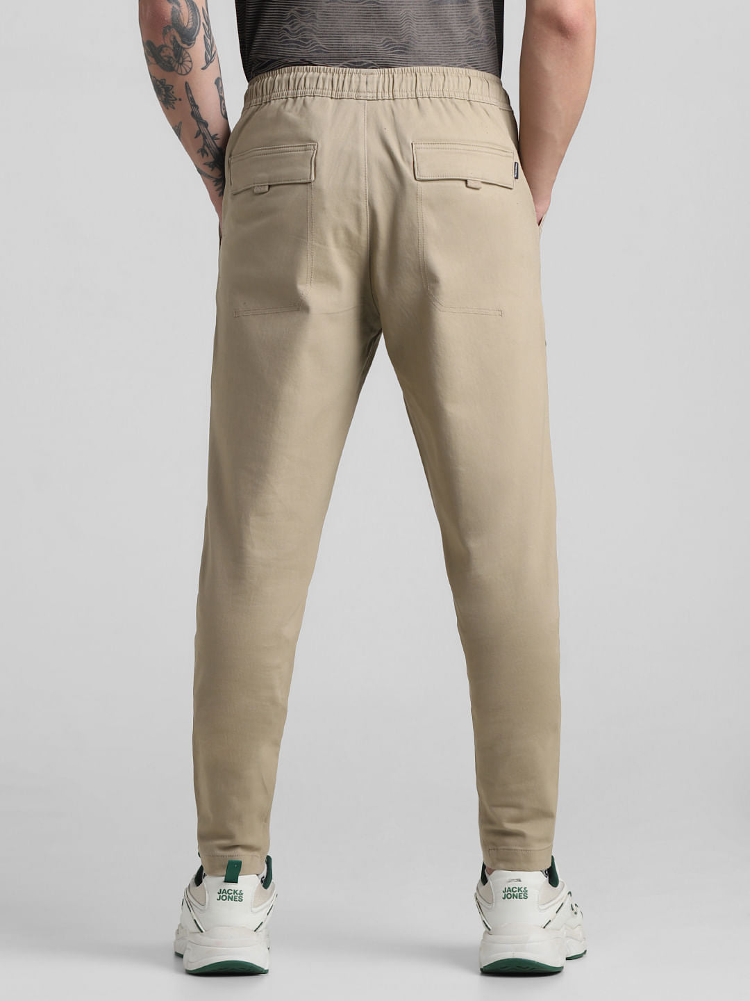 Khaki Slim Fit 6 Pocket Cargos