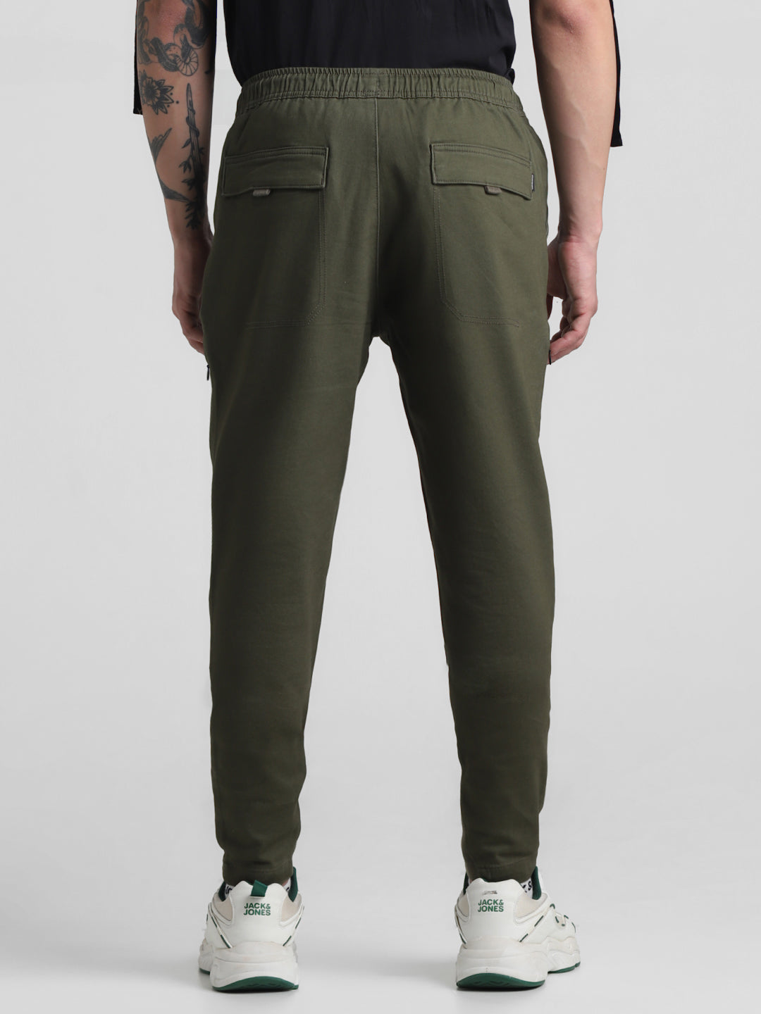 Olive Slim Fit 6 Pocket Cargos