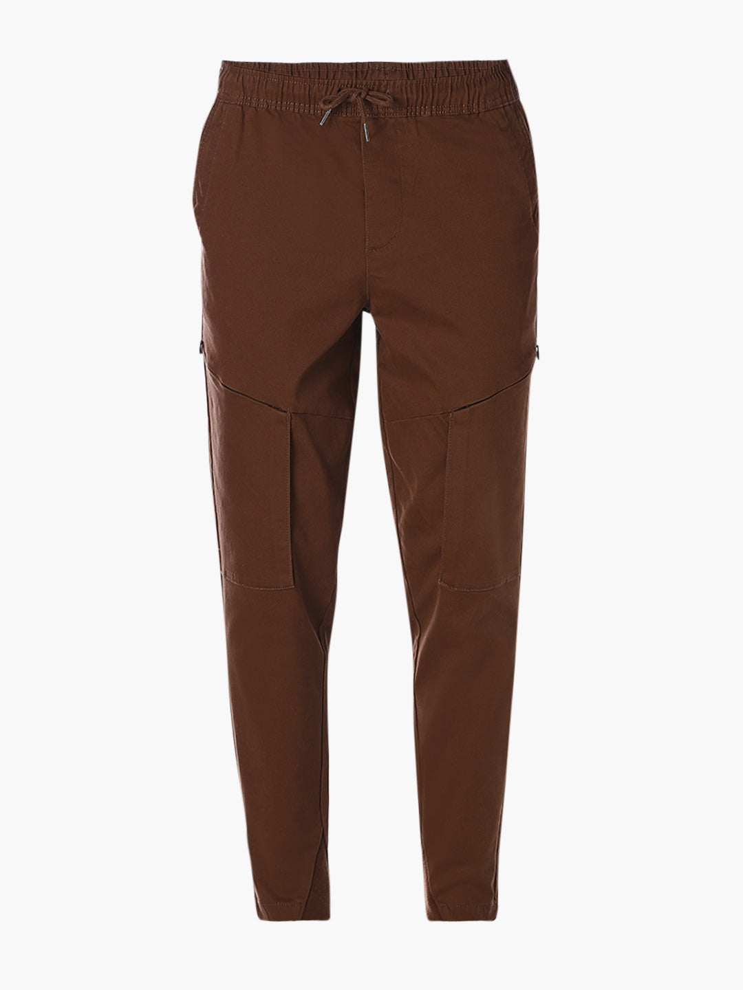 Black Solid Slim Fit cargo