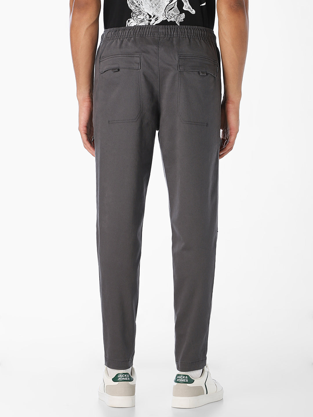 Brown Solid Slim Fit cargo