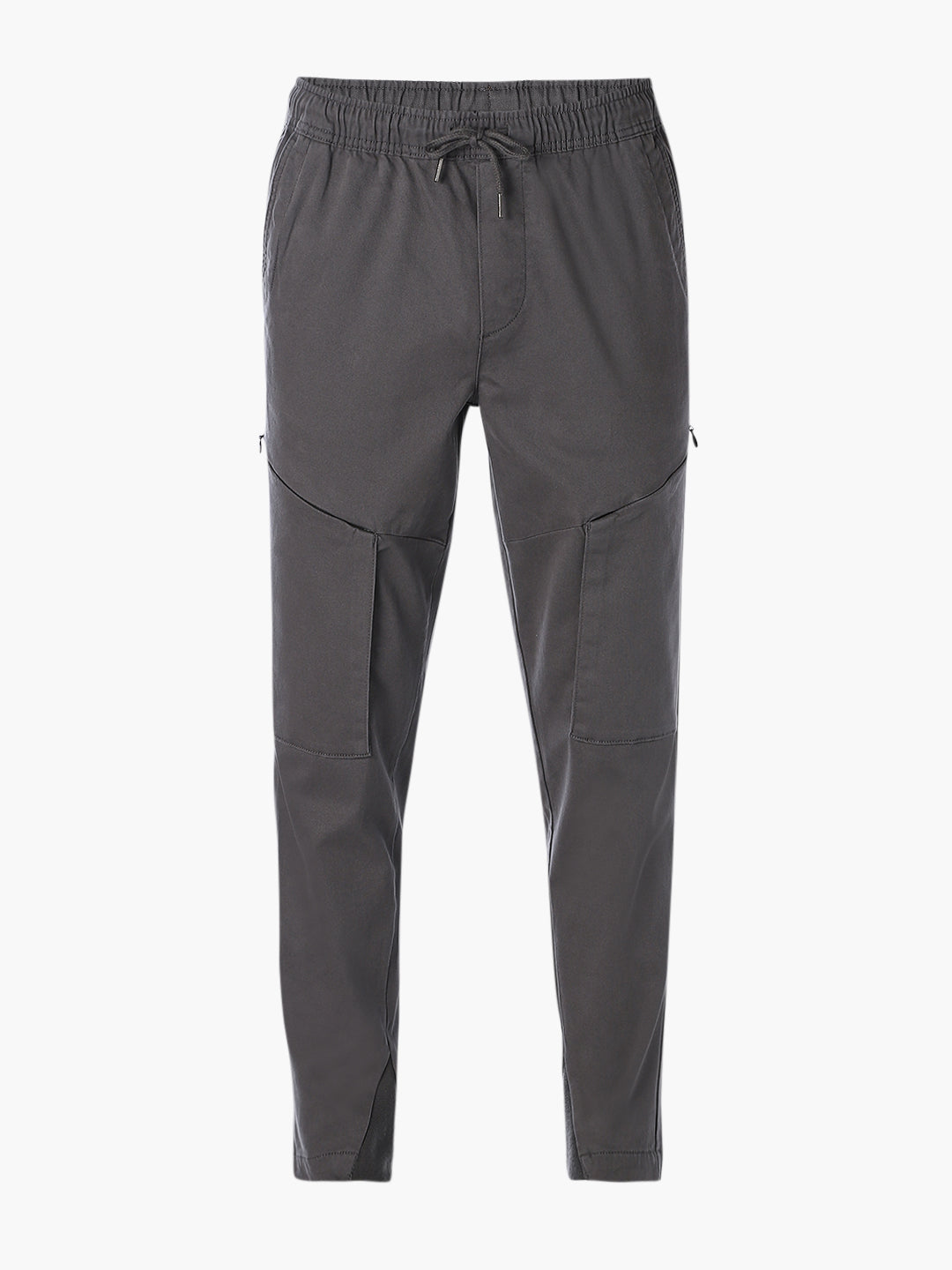 Brown Solid Slim Fit cargo