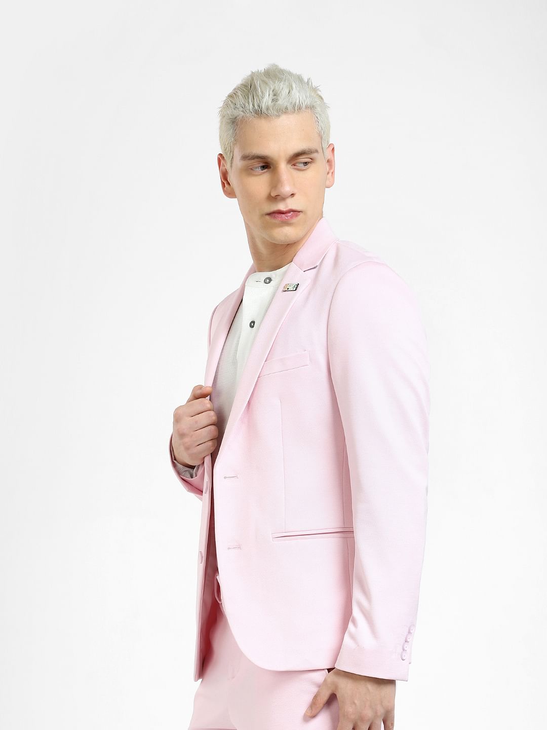 Pink Slim Fit Blazer