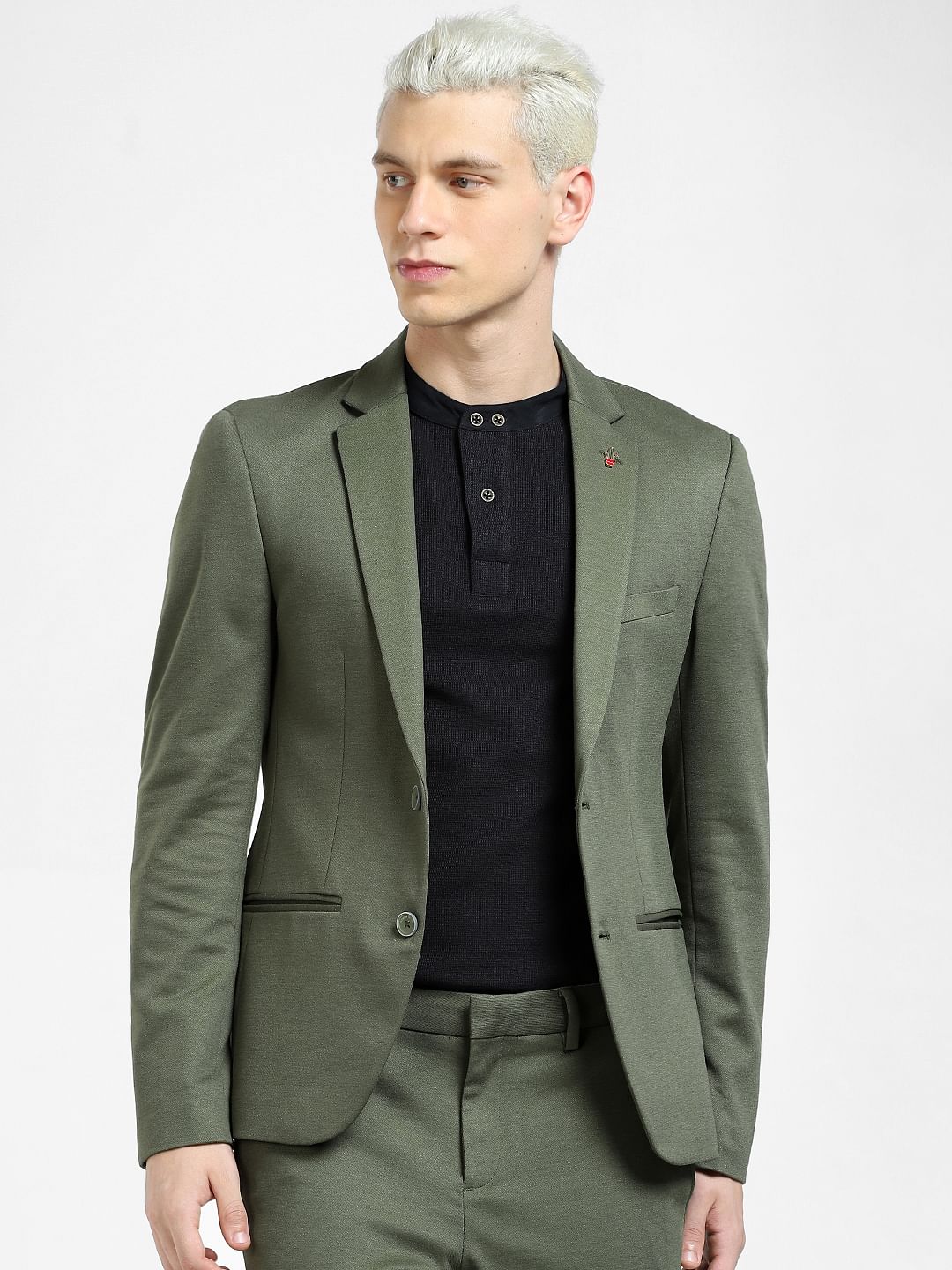 Green Slim Fit Blazer