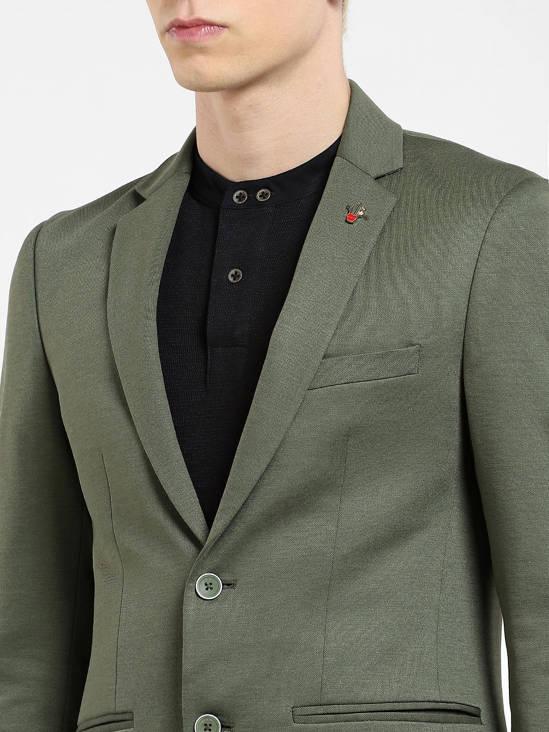 Green Slim Fit Blazer