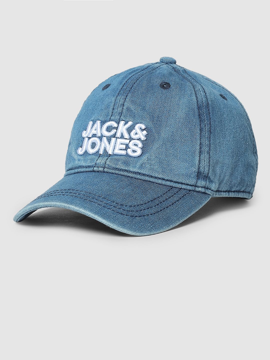 Boys Blue Logo Print Denim Cap