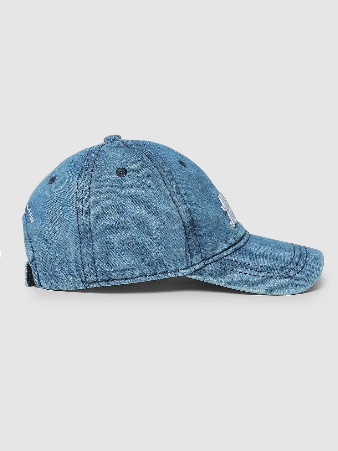 Boys Blue Logo Print Denim Cap