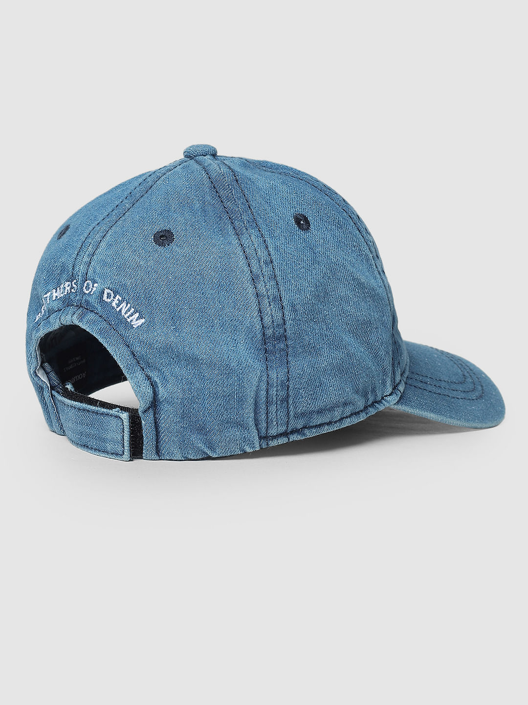 Boys Blue Logo Print Denim Cap