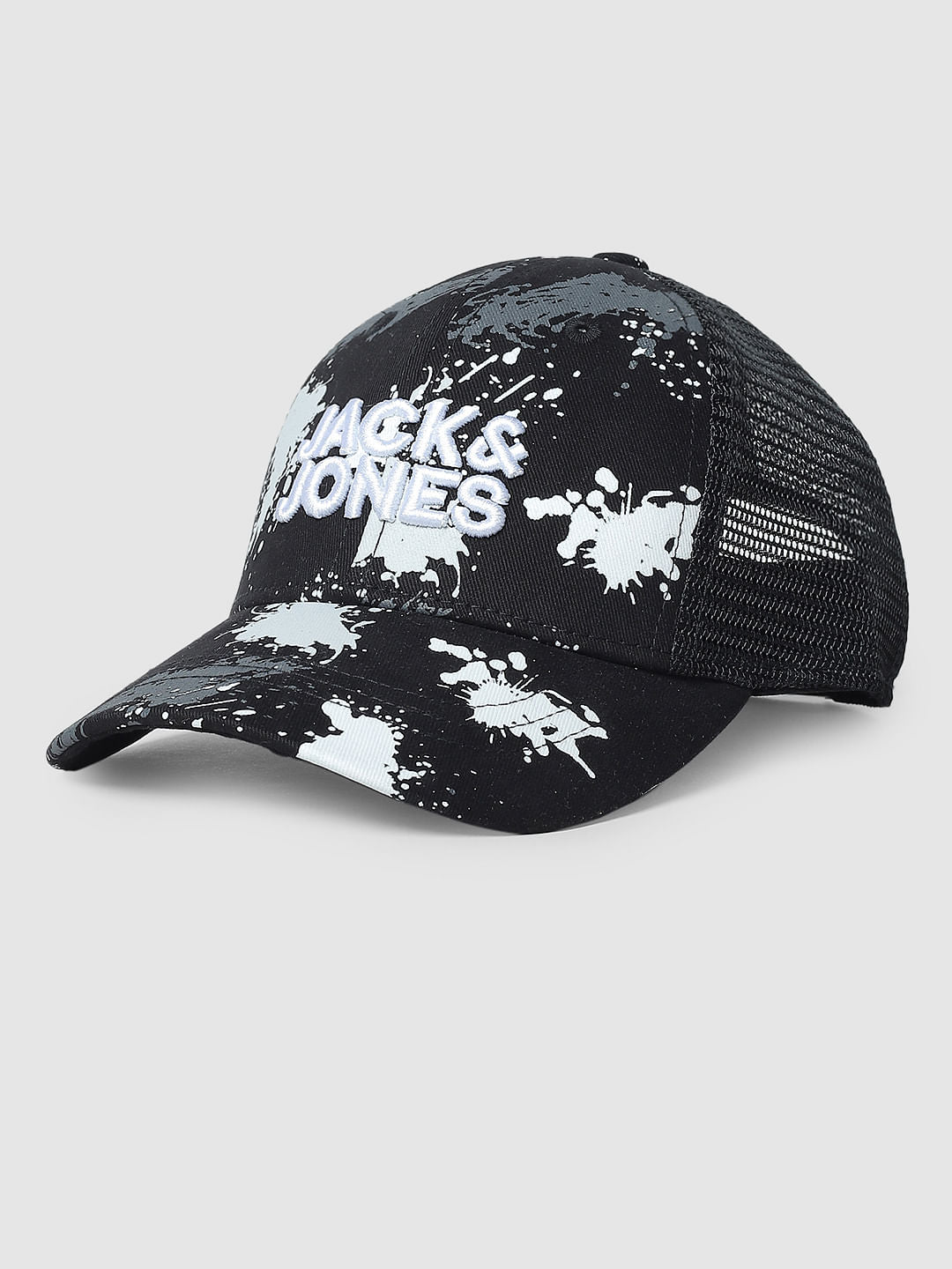 Boys Grey Splash Print Trucker Cap