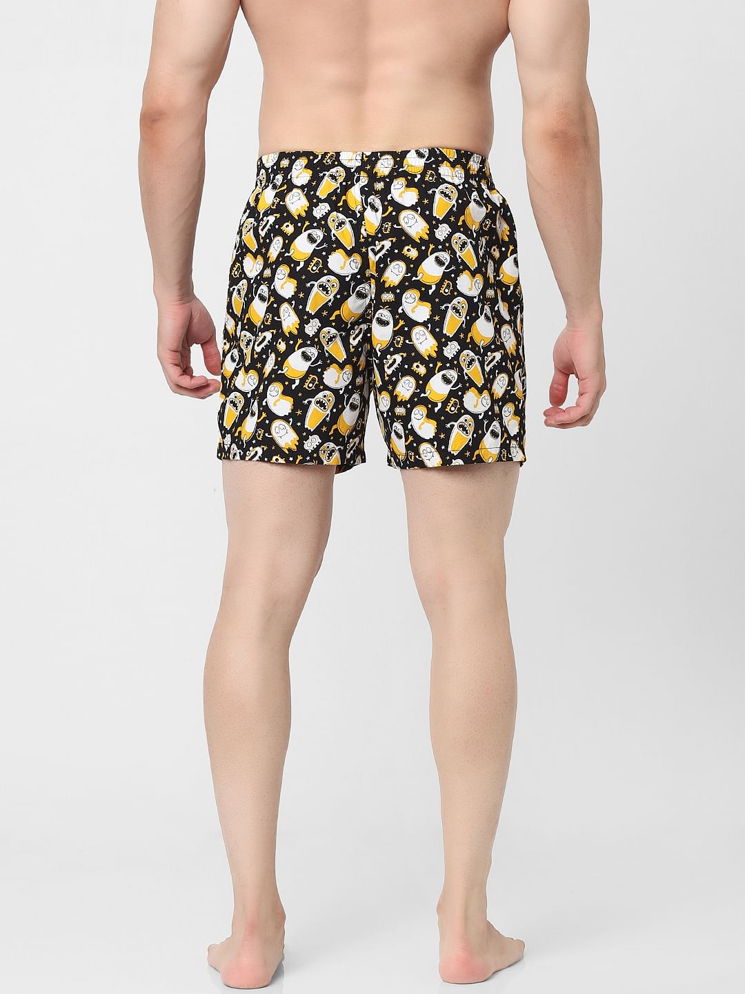 Black Graphic Print Boxers