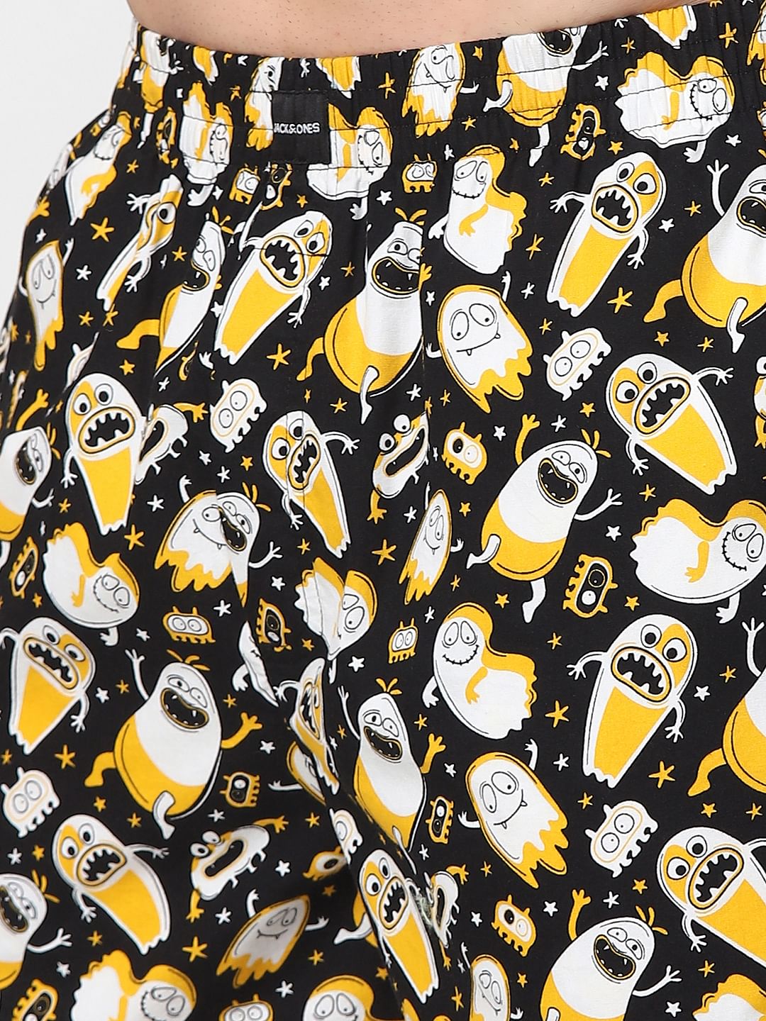 Black Graphic Print Boxers