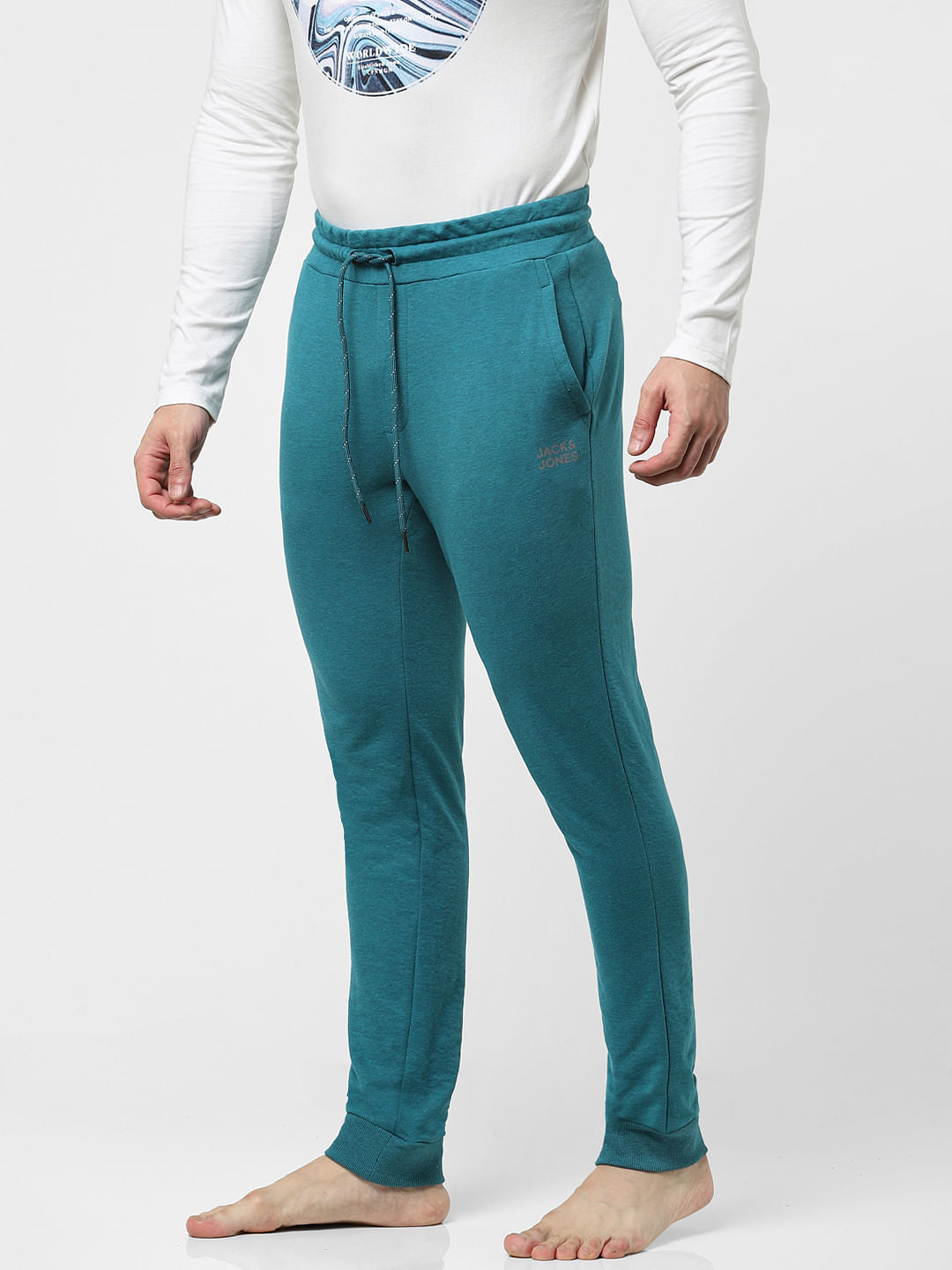 Teal Mid Rise Jogger Trackpants