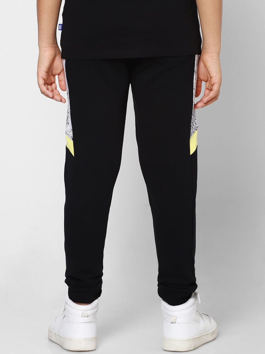 BOYS Black Graphic Print Sweatpants