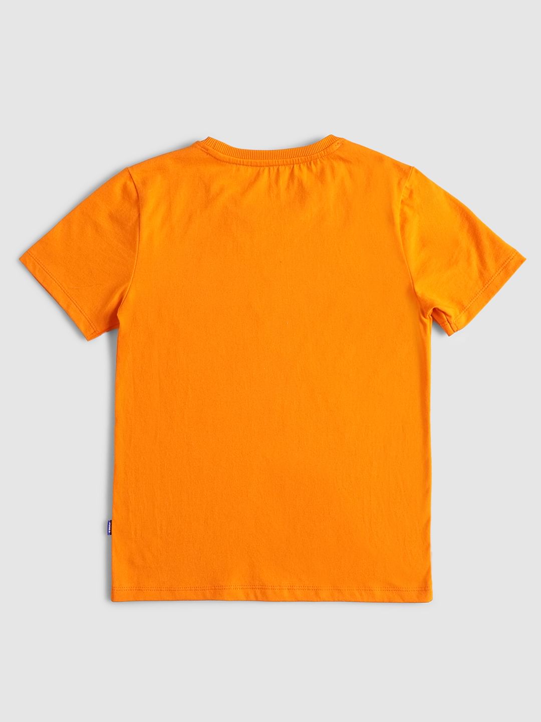 Boys Orange Graphic Print T-shirt